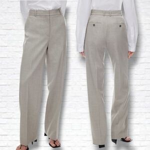 Aritzia Babaton Agency Pant Light Grey City Wool High Rise Trousers Size 8
